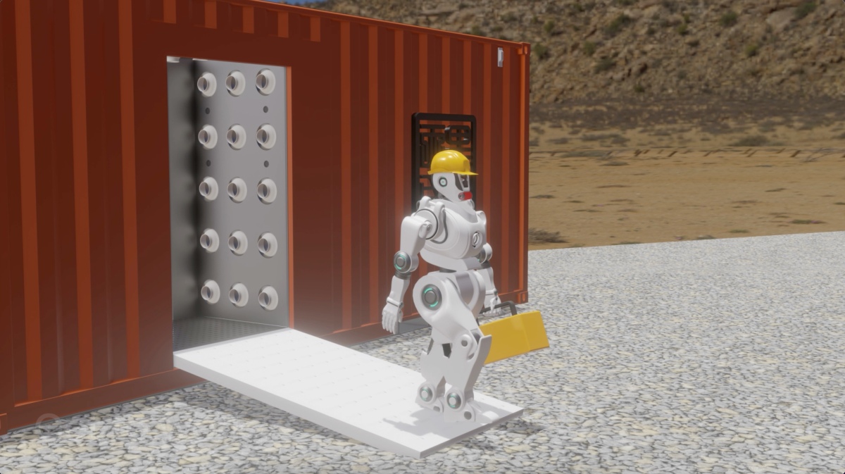 HEISHA solar-powered robot charging station