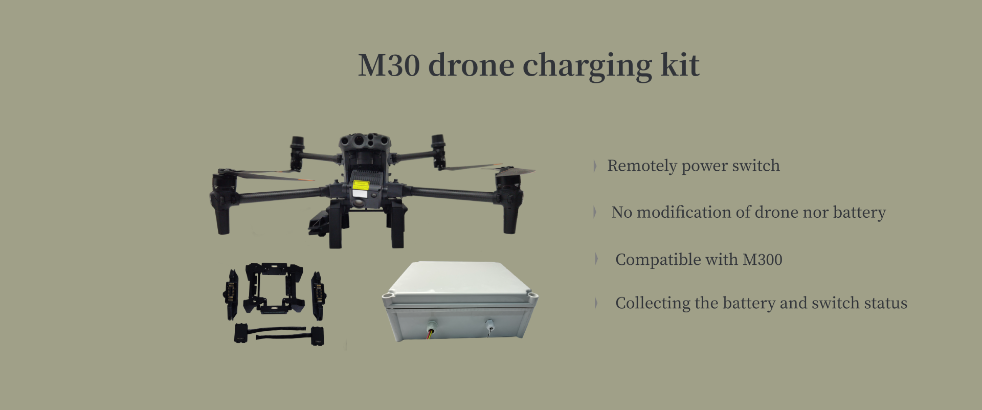 Autonomous Drone Charging Kit HEISHA robot charging station