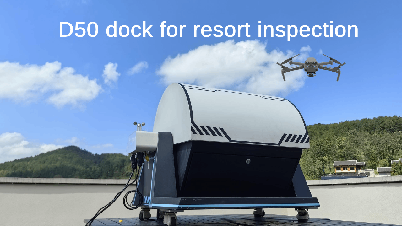 D50 drone charging dock for resort inspection